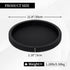 12" Hanobe Decorative Tray for Coffee Table: Black Round Centerpiece Tray for Home Decor - Wood Modern Farmhouse Decor
