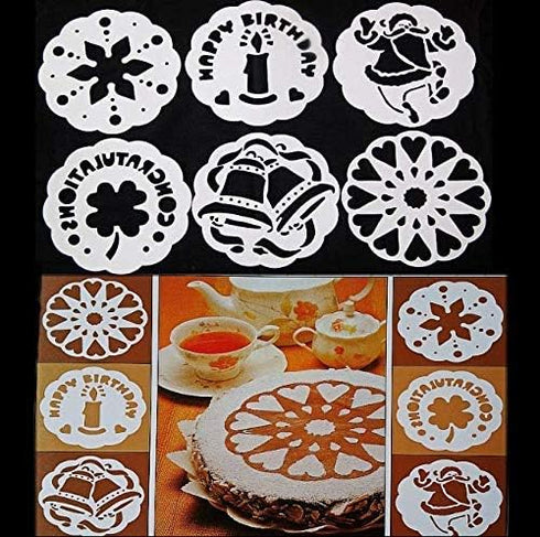 15-Pack Magnoloran Wedding Cake Stencils, Floral Cake Templates, Baking Tools, Dessert Decorating Molds