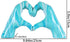 Navy blue hand heart decoration, heart hand statue, love finger sculpture wedding decoration, suitable for bookshelf