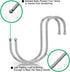 SumDirect 100P S Hooks for Hanging - 3 Inch Stainless Steel S Shaped Hooks, Metal Silver