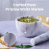 LIUHER Set, 150ml, (6"*H3-1/2) Marble Mortar and Pestle Spice Grinder, Herb Ginder, Unpolished Marble Spice Crusher