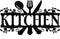 Hotop Black Kitchen Metal Sign, Rustic Country Wall Art for Dining Room, Farmhouse Kitchen Decor, 14 x 8.8 Inches