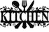 Hotop Black Kitchen Metal Sign, Rustic Country Wall Art for Dining Room, Farmhouse Kitchen Decor, 14 x 8.8 Inches