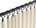 24 Pack 2 Inches Black Curtain Rings with Clips, Openable Drapery Metal Clip Hangers for Windows Rods