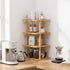 Counter (1, 4Tier-Large-6.7" Expandable Bamboo Corner Shelf - Dish/Plate Organizer for Cabinet, Kitchen Shelf & Small