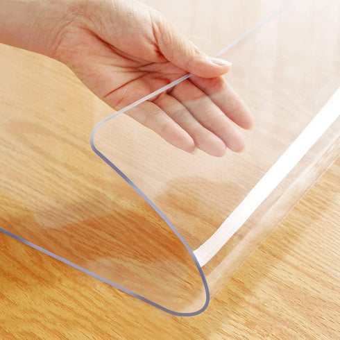 FEHAONST 23x48 Inch Clear PVC Table Protector Waterproof Crystal Plastic Table Pad Desk