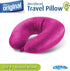 Cloudz Dual Comfort Microbead Airplane Travel Neck Pillow, Bright Pink, Soft Plush & Cool Spandex