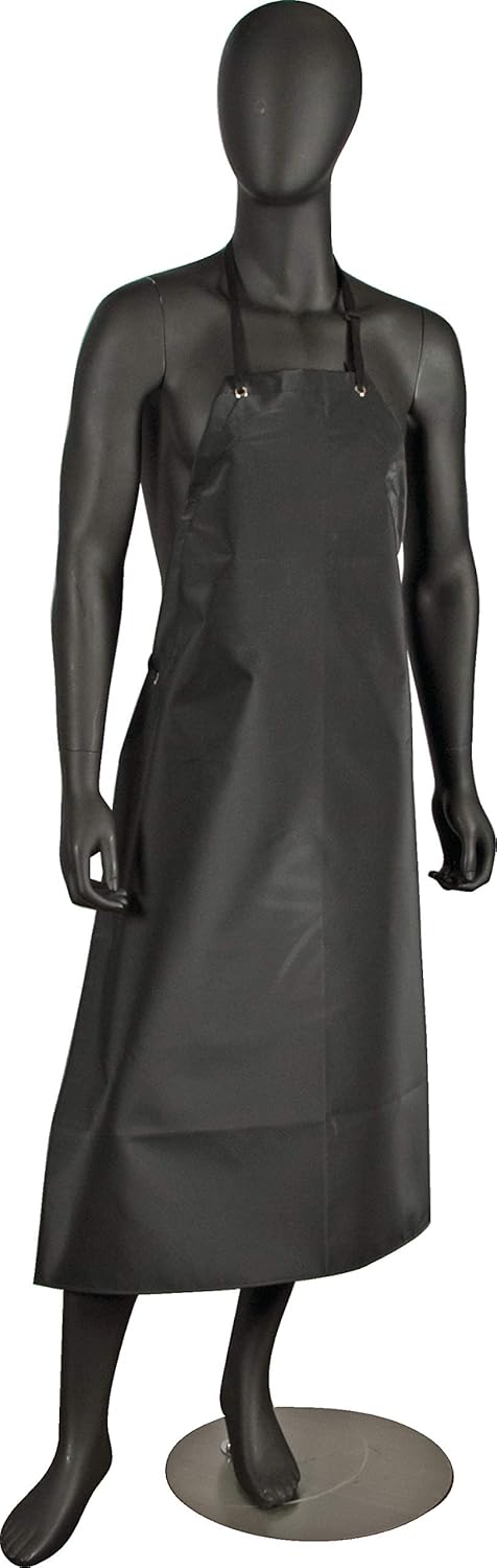 San Jamar 615NBA Neo-Flex Bib Apron, 43" Length x 29" Width, Black