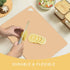 7-Piece Plastic Flexible Cutting Boards for Kitchen, Non-Slip Mats with Food Icons, BPA-Free, 15"x12"