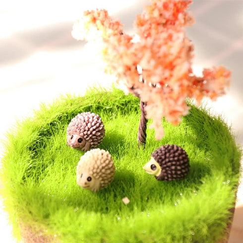 X Hot Popcorn 30 Pcs Mini Hedgehog Figurines - Miniature Moss Landscape DIY Garden Decor