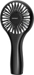 TriPole Handheld Mini Fan, Battery Operated Small Personal Portable Fan, Speed Adjustable USB Rechargeable (Black)