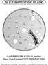 SLICE SHRED DISC BLADE for Hamilton Beach Food Processor - Compatible with Models 70730, 70670, 70740, 70760