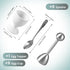Set Set 6 6 1 Cinf White Ceramic Egg Cups & Cracker | of Ceramic Egg Cups + SS Spoons + Egg Topper Breakfast Boiled