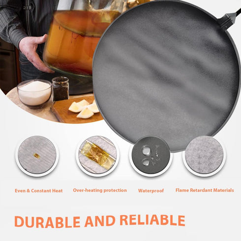 HEATIDEAS 2 Pack) Brewing Heat Pad Sourdough Proofing Heat Mat with Temperature Controller Auto Off Timer for Home Beer