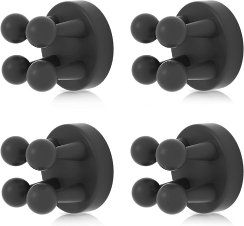 XoYoZo 4 pcs Silicone Toothbrush Holder, Multi-Function Waterproof Self Adhesive Hook for Bathroom