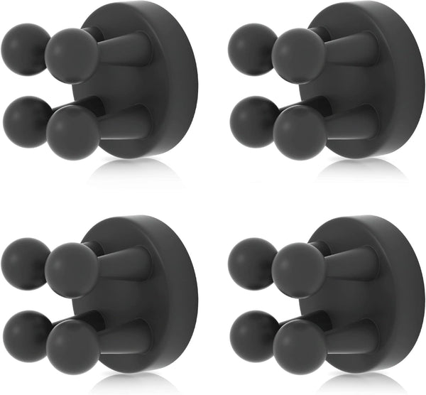 XoYoZo 4 pcs Silicone Toothbrush Holder, Multi-Function Waterproof Self Adhesive Hook for Bathroom