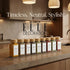360 -24 4oz- Glass Spice Jars with Labels pcs- Spice Containers with Bamboo Lids -Shaker Lids- Pepper Grinder-Spice
