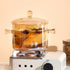 Glass Pot with Cover, Heat Resistant Cooking Pot and Pan with Lid, 1.5L/50 OZ for Pasta, Noodle, Soup