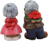 Ebros Gift 'Roses and Smooches' Mr and Mrs Cruise Romantic Senior Couple Kissing Statues Set of 2 for Home Decor