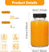 20 4 oz pcs Mini Glass Juice Bottles with Caps for Juicing & Smoothies, Reusable Empty Clear Bottles with Label, Funnel