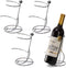 4 Packs Countertop Wine Rack, Silver Metal Small Wine Holder for Cabinet and Pantry Storage
