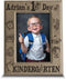 BELLA BUSTA My First Day of Kindergarten Personalized Kids School Keepsake Engraved Leather Picture Frame (5 x 7