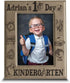 BELLA BUSTA My First Day of Kindergarten Personalized Kids School Keepsake Engraved Leather Picture Frame (5 x 7