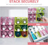Hemoton Refrigerator Bottle Rack, 3pcs Stackable Plastic Wine and Water Bottle Organizer for Pantry Countertop