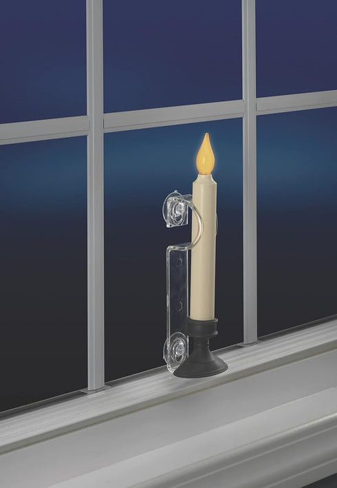 CA120-4 Window Candle Holders with 2 Suction Cups, Plastic L-Shaped Safety Bracket, Works with Most Battery and Electric Window Candles, Pack of 4 by Xodus Innovations