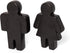 Defined Deco Ceramics Figures Decorative Objects, Funny Bathroom Decor for Shelves, Cute Modern Black Bookshelf Decor