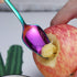 Rainbow Grapefruit Spoons 5 Pieces Set, 4 Stainless Steel Grapefruit Spoons and 1 Knife, Serrated Edges