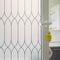 Privacy Window Film Decoration, White Frosted w/Black Morocco Lines, 17.7"x78.7", Heat Control Window Tint, Removable