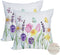 2 Pack Waterproof Spring Floral Pillow Covers, 16x16 Inch Pink Tulip Flower & Lavender Butterfly Outdoor Cushion Case
