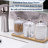 Swab Holder Canisters with Lid, Clear Plastic Qtip Dispenser for Cotton Swabs, Cotton Balls, Make Up Pads