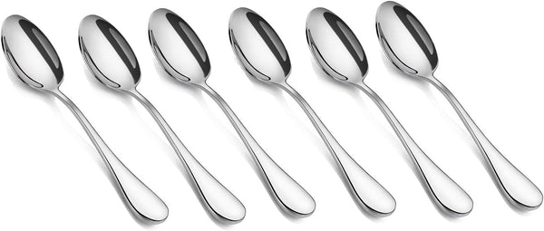 HornTide 6-Piece Mini Tea Spoon Set, Stainless Steel Dessert Coffee Spoon, 5.5-Inch