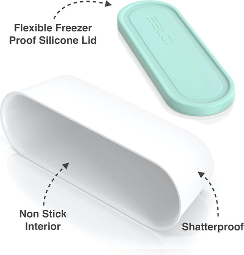 2 Frozen BALCI - Ice Cream Container - Quart - Perfect Reusable Freezer Storage for Homemade Ice Cream Tubs for Sorbet