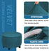 ADPON Velvet Plush Ottoman Cover,Super Stretch Round Ottoman Slipcover Washable Storage Stool Furniture Protector