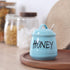 12oz HAOTOP Porcelain Honey Jar with Lid and Honey Dipper (Turquoise)