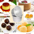 Pudding Cups Molds, Individual Popover Pan, 8 Pieces Aluminium Baking Maker (3.74 x 2 x 2.87 Inch)