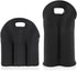 Hipiwe Set of 2 Insulated Neoprene Wine Carrier Tote Bag + 6 Pack Beer Can Carrier Tote, Perfect for Travel