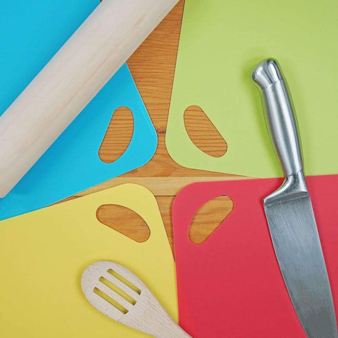 Cutting Boards Set of 4, Southern Homewares, Durable Flexible Plastic Kitchen Food Prep Mats