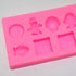 9-Cavity Silicone Cartoon Fondant Mold for Cake Decorating, Candy Making, and Resin Crafts - Chocolate and Gum Paste