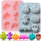 2 Pack Halloween Silicone Cake Mold, Pumpkin, Bat, Skull, Ghost Shape for Chocolate, Candy, Jello, Ice Cube, Soap