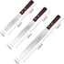 Straight Cake Icing Spatula Set of 3, Professional Stainless Steel Decorating Frosting Spatulas, Wooden Handle