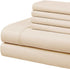Home Collection Micro Caress Luxurious Sheet Set - 90GSM 4-Piece Cal King Size - Cream Color