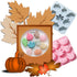 OURASHERO 2 Pack Fall Harvest Thanksgiving Chocolate Molds, Autumn Pumpkin, Acorn, Maple Leaves Silicone Baking Mold