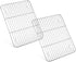 Baking Cooling Racks Set of 2, Stainless Steel Cookie Racks, Rectangle 9" x 11.8", Fit Quarter Sheet Pan