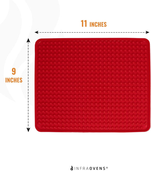 Toaster Oven Air Fryer Reusable Mats Accessories, 9 x 11 Silicone Liner Drip Mat (3pcs) for Cuisinart, Emeril Lagasse,