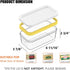 4oz UNIVIVO Butter Slicer Cutter with Storage Container, Stick Butter Dish with Lid for Fridge, Easy Cutting Two Sticks