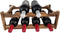 Easy-Install 8-Bottle Wine Rack - Premium Carbonized Pine Wood, Two-Tier Design for Countertop, Home Kitchen Pantry